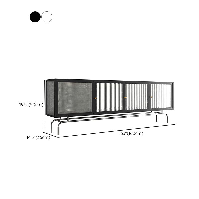 Industrial Metal TV Stand Home Enclosed Storage TV Cabinet with Glass Doors Clearhalo 'furn' 'furn_tv_stands_entertainment_centers' 'Furniture' 'Living Room Furniture' 'TV Stands & Entertainment Centers' 'TV Stands & Media Storage Furniture' 'tv_stands_entertainment_centers' 1200x1200_561f2c32-dedd-4468-9f43-0a91ccce7de9