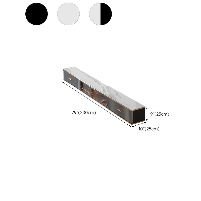 Glam Stone TV Console Wall-mounted Media Console TV Stand for Living Room Clearhalo 'furn' 'furn_tv_stands_entertainment_centers' 'Furniture' 'Living Room Furniture' 'TV Stands & Entertainment Centers' 'TV Stands & Media Storage Furniture' 'tv_stands_entertainment_centers' 1200x1200_561fd6d7-63c5-44e4-9ccd-e584eec2d2e2