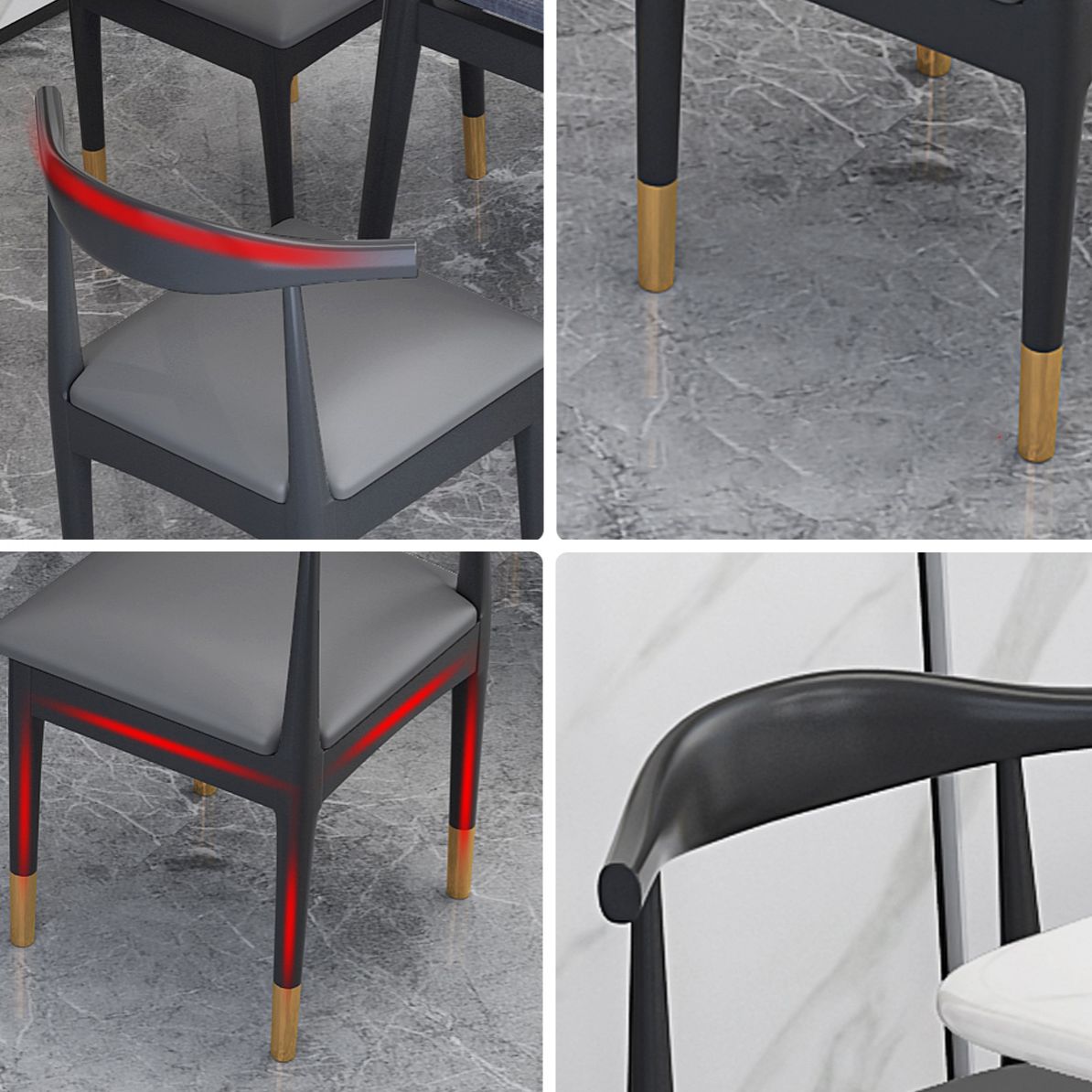 Rectangular Scandinavian Sintered Stone Dining Room Set Dining Furniture with 4 Legs Base Clearhalo 'Dining Room Sets' 'Dining Tables & Seating' 'dining_room_set' 'furn' 'furn_dining_room_set' 'Furniture' 'furniture_dining_room_set' 'Kitchen & Dining Furniture' 'kitchen&dining_furn' 'kitchen' 1200x1200_5621163d-47a1-426f-8859-d053a0265e63