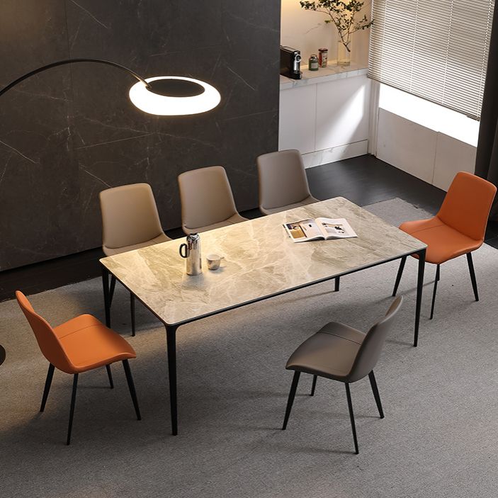 Metal Scandinavian Armless Dining Chairs Parsons Chair Dining Room Home Side Chair Clearhalo ' kitchen&dining_furn' 'Dining Chairs' 'Dining Tables & Seating' 'dining_chair' 'furn' 'furn_dining_chair' 'Furniture' 'furniture_dining_chair' 'Kitchen & Dining Furniture' 'kitchen' 1200x1200_5622d170-2548-4b58-9de5-79d093e6874b