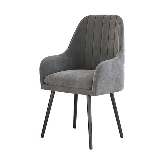 Scandinavian Style Upholstered Arm Chair Solid Back Dining Single Chair for Home Clearhalo ' kitchen&dining_furn' 'Dining Chairs' 'Dining Tables & Seating' 'dining_chair' 'furn' 'furn_dining_chair' 'Furniture' 'furniture_dining_chair' 'Kitchen & Dining Furniture' 'kitchen' 1200x1200_562322d0-1c84-4fd7-99f3-95befc864d7d