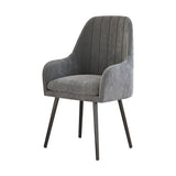 Scandinavian Style Upholstered Arm Chair Solid Back Dining Single Chair for Home Clearhalo ' kitchen&dining_furn' 'Dining Chairs' 'Dining Tables & Seating' 'dining_chair' 'furn' 'furn_dining_chair' 'Furniture' 'furniture_dining_chair' 'Kitchen & Dining Furniture' 'kitchen' 1200x1200_562322d0-1c84-4fd7-99f3-95befc864d7d