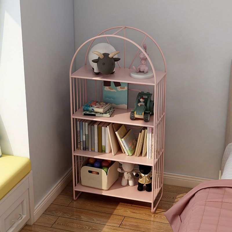 Bibliothèque de style contemporain en métal fermé étagère à l'arrière pour le bureau à domicile