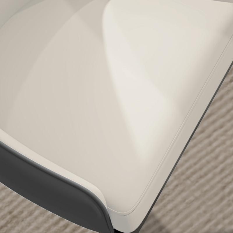 Silla de cuero de imitación tapizada silla de comedor contemporánea