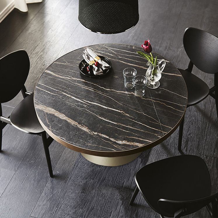 Simple Style Round Pedestal Dining Site Table Stone Dining Room Collection Clearhalo ' dining_table' 'Dining Tables & Seating' 'Dining Tables' 'furn' 'furn_dining_table' 'Furniture' 'furniture_dining_table' 'Kitchen & Dining Furniture' 'kitchen&dining_furn' 'kitchen' 'kitchen_dining_table' 1200x1200_56252ea8-081e-4bc2-b5c2-40c241ad294b