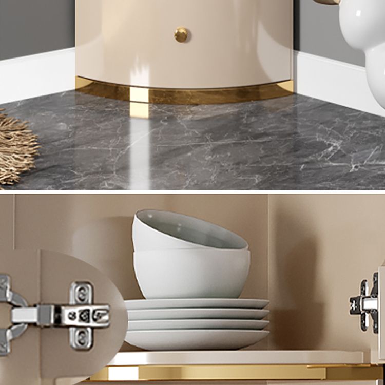 Scandinavian Bombe Accent Cabinet Solid Wood Side Cabinet in White Clearhalo 'Cabinets & Chests' 'cabinets_chests' 'furn' 'furn_cabinets_chests' 'Furniture' 'Living Room Furniture' 1200x1200_56283be6-b3c6-4594-8510-b1f1ec58cb9e