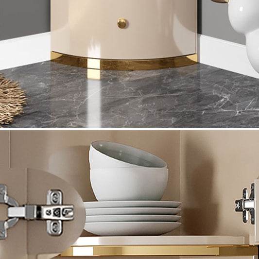 Scandinavian Bombe Accent Cabinet Solid Wood Side Cabinet in White Clearhalo 'Cabinets & Chests' 'cabinets_chests' 'furn' 'furn_cabinets_chests' 'Furniture' 'Living Room Furniture' 1200x1200_56283be6-b3c6-4594-8510-b1f1ec58cb9e