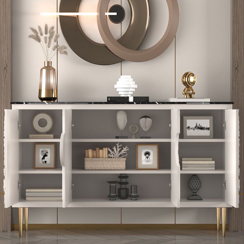 Gambe in acciaio inossidabile credenza in stile glam a buffet glam con deposito