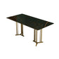 Rectangle Glass Dining Table Modern Style Dining Table with Gold Frame Clearhalo ' dining_table' 'Dining Tables & Seating' 'Dining Tables' 'furn' 'furn_dining_table' 'Furniture' 'furniture_dining_table' 'Kitchen & Dining Furniture' 'kitchen&dining_furn' 'kitchen' 'kitchen_dining_table' 1200x1200_562ad428-1e88-4c01-87d8-5706a60ba221