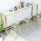 Glam Bar Height Table Faux Marble Top Bistro Bar Table with Trestle Base Clearhalo 'Bar Furniture' 'Bar Tables' 'bar_tables' 'furn' 'furn_bar_tables' 'Furniture' 'Kitchen & Dining Furniture' 1200x1200_562ad58b-8da2-408a-b025-c5514a6b60c6