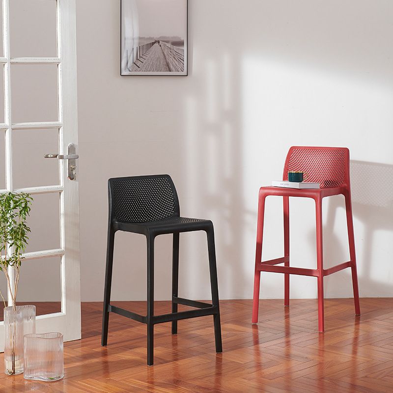 Nordic Simple Stackable Bar-stool Plastic Counter Bar Stool for Home Clearhalo 'Bar Furniture' 'Bar Stools' 'bar_stools' 'furn' 'furn_bar_stools' 'Furniture' 'Kitchen & Dining Furniture' 1200x1200_562baa5f-1460-4dda-8a0a-b6e24125849d