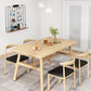 Wooden Modern Dining Room Set Standard Height with Trestle Base Formal Table Set for Home Use Clearhalo 'Dining Room Sets' 'Dining Tables & Seating' 'dining_room_set' 'furn' 'furn_dining_room_set' 'Furniture' 'furniture_dining_room_set' 'Kitchen & Dining Furniture' 'kitchen&dining_furn' 'kitchen' 1200x1200_562bb669-2fed-4e5a-bf60-3e26621a9bd0