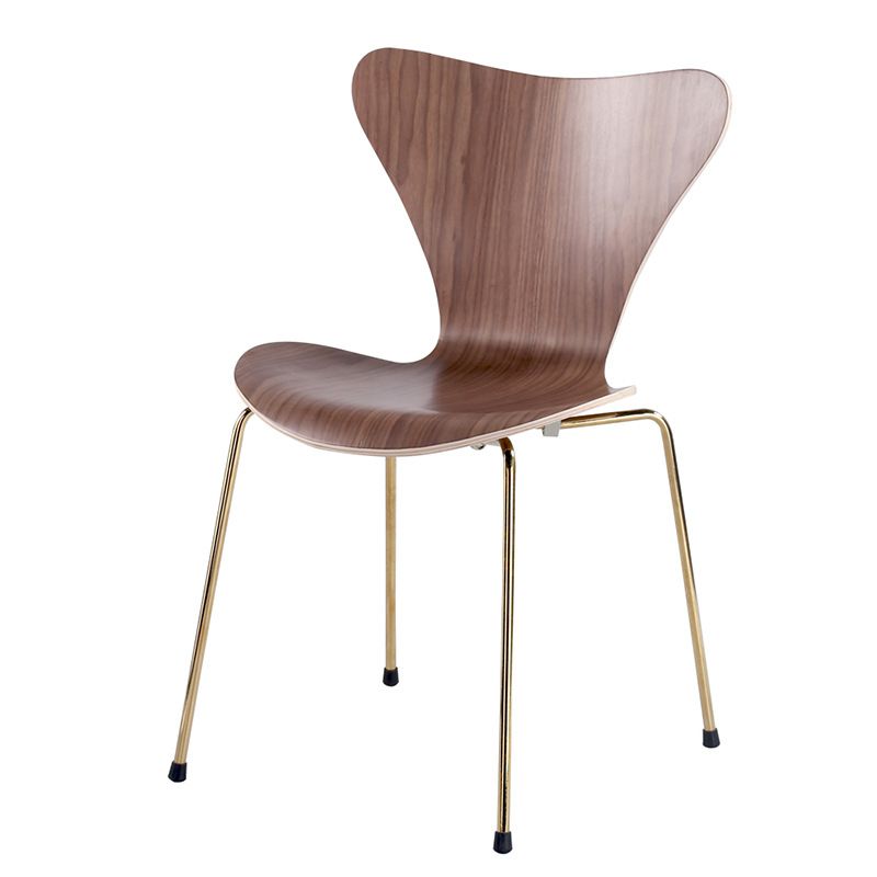 Contemporary Home Side Chair Wingback Wood Dining Room Chair with Metal Legs Clearhalo ' kitchen&dining_furn' 'Dining Chairs' 'Dining Tables & Seating' 'dining_chair' 'furn' 'furn_dining_chair' 'Furniture' 'furniture_dining_chair' 'Kitchen & Dining Furniture' 'kitchen' 1200x1200_562e2145-c8fe-4e1b-96cc-926f6f0eb548