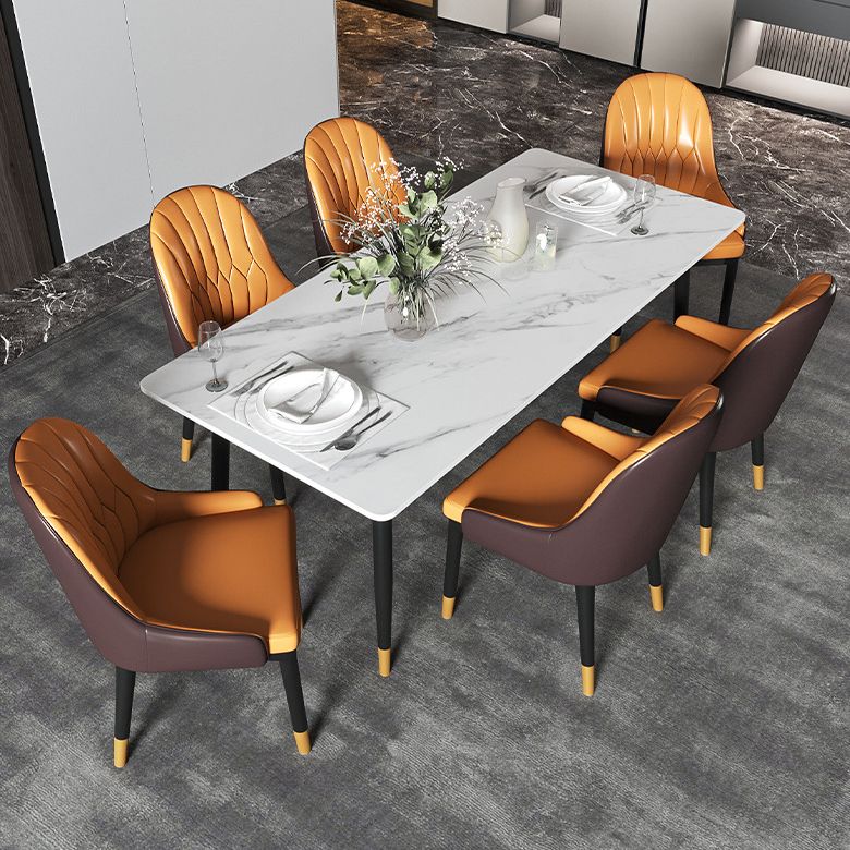 Modern Metal Dining Room Set 1/2/5/7 Pieces Dining Furniture Set Clearhalo 'Dining Room Sets' 'Dining Tables & Seating' 'dining_room_set' 'furn' 'furn_dining_room_set' 'Furniture' 'furniture_dining_room_set' 'Kitchen & Dining Furniture' 'kitchen&dining_furn' 'kitchen' 1200x1200_562ecd16-ece3-429f-819a-def904e91653
