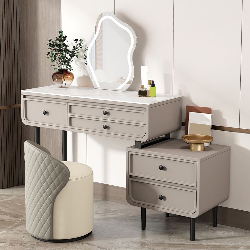 Glam Make -up Eitelkeitstisch mit Schieferoberteil, fester Holzverkederstisch
