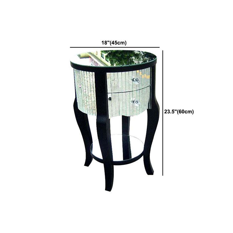 Tapa del lado superior de vidrio redonde