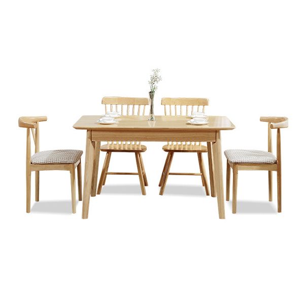 Modern Rubberwood Rectangular Dining Table Solid Wood Table in Wood Color Clearhalo ' dining_table' 'Dining Tables & Seating' 'Dining Tables' 'furn' 'furn_dining_table' 'Furniture' 'furniture_dining_table' 'Kitchen & Dining Furniture' 'kitchen&dining_furn' 'kitchen' 'kitchen_dining_table' 1200x1200_56329572-2b07-4670-a59c-105bbf105a11