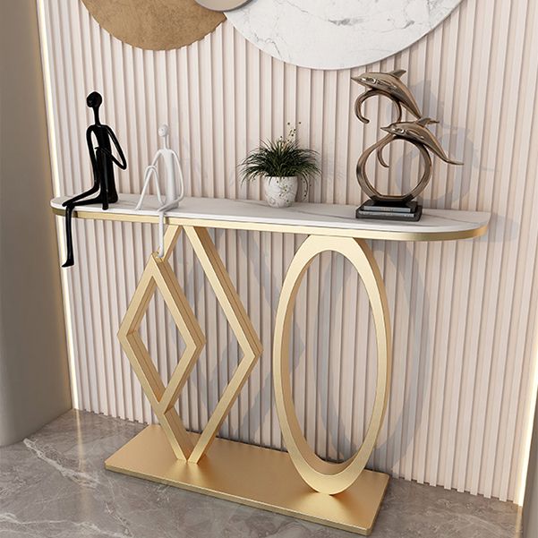 Tabella accento glam alto 31,5 pollici tavolo da console in pietra per sala per sala