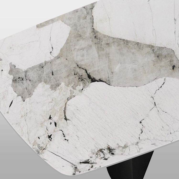 Sintered Stone Top Dining Table Rectangle Table with Grey Metal Base and Double Pedestal Clearhalo ' dining_table' 'Dining Tables & Seating' 'Dining Tables' 'furn' 'furn_dining_table' 'Furniture' 'furniture_dining_table' 'Kitchen & Dining Furniture' 'kitchen&dining_furn' 'kitchen' 'kitchen_dining_table' 1200x1200_5633f7ab-b0a1-4717-94d4-7a2f76ea8f19