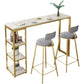 Glam Style Bar Table 42-inch Height Artificial Marble Top Bistro Table Clearhalo 'Bar Furniture' 'Bar Tables' 'bar_tables' 'furn' 'furn_bar_tables' 'Furniture' 'furniture_bar_tables' 'Kitchen & Dining Furniture' 1200x1200_5634b4f2-3247-404b-914f-9ae82cc3f704
