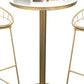 Mesa de pub estilo Glam, mesa de bar con pedestal redondo para uso en interiores