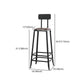 Industrial Armless Backrest Counter Stool Iron Cafe Bar Stool with Leather Cushion Clearhalo 'Bar Furniture' 'Bar Stools' 'bar_stools' 'furn' 'furn_bar_stools' 'Furniture' 'furniture_bar_stools' 'Kitchen & Dining Furniture' 1200x1200_56373a38-83ab-430c-9f9c-cc1d6a5690fd