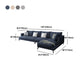 Square 4-Seater Sectional with Pillows Back in Linen Blend L-shape Sectional Clearhalo 'furn' 'furn_sectionals' 'Furniture' 'Living Room Furniture' 'Sectionals' 1200x1200_56378d33-dad0-432a-a08e-f62202ddce45