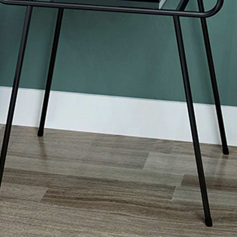 Industrialglas Akzenttisch Nachttisch 23,6 "Hochbett -Nachttisch mit 2 Regalen