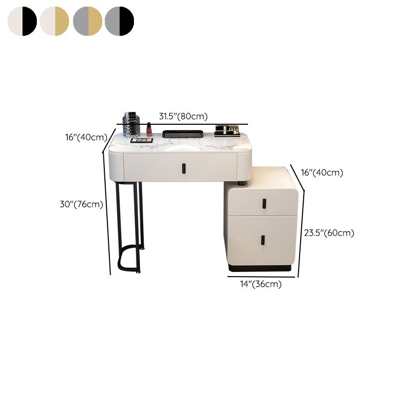 Tavolo da toeletta per vanità da letto contemporaneo tavolo da trucco in legno con cassetto