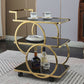 31.50" High Contemporary Style Prep Table Rolling Metal Prep Table for Kitchen