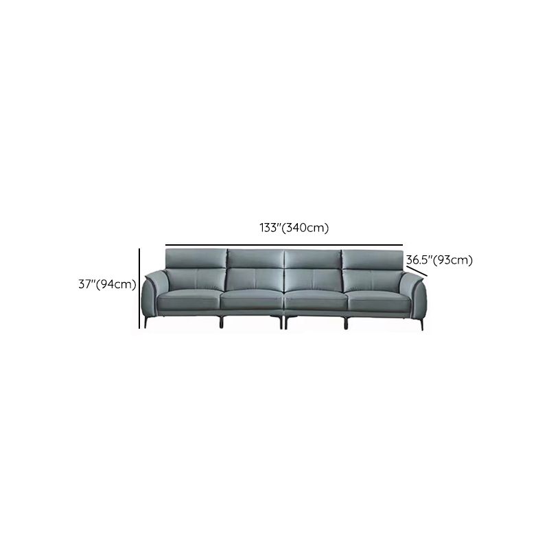 Flared Arms Sectionals Genuine Leather Sectional Sofa for Living Room Clearhalo 'furn' 'furn_sectionals' 'Furniture' 'Living Room Furniture' 'Sectionals' 1200x1200_563c9014-bca0-44cf-96b1-d1bba6129376