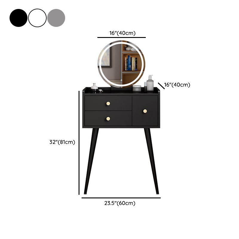 15.75" Wide Vanity Table Modern Wood 3-Drawer Dressing Table Clearhalo 'Bedroom Furniture' 'furn' 'furn_makeup_vanities' 'Furniture' 'Makeup Vanities' 'makeup_vanities' 1200x1200_563cb11f-36e7-4922-ba64-e59ab698357c