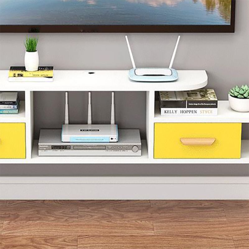 Modern Faux Wood TV Stand Console Wall-mounted TV Media Stand for Living Room Clearhalo 'furn' 'furn_tv_stands_entertainment_centers' 'Furniture' 'Living Room Furniture' 'TV Stands & Entertainment Centers' 'TV Stands & Media Storage Furniture' 'tv_stands_entertainment_centers' 1200x1200_563fcbfb-d235-4e04-938d-6f4d537b6987