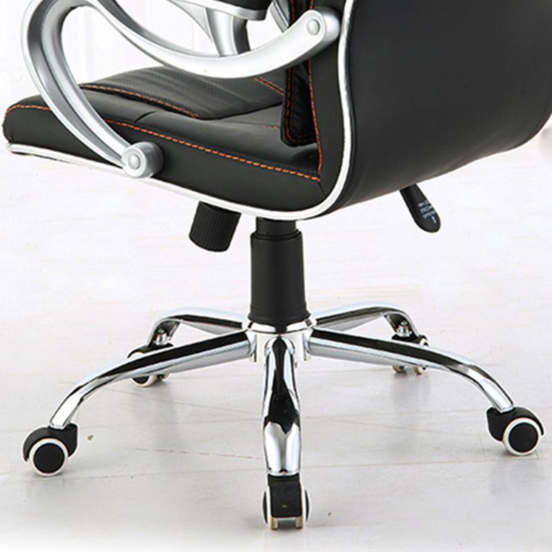 27 Inch Wide Contemporary Desk Chair Black Leather Office Chair Clearhalo 'furn' 'furn_office_chair' 'Furniture' 'Office Chairs' 'Office Furniture' 'office_chair' 1200x1200_563ff8fa-11ca-4bc5-a8ba-dd818164ead2