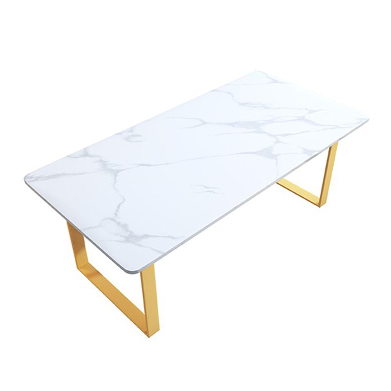 Mueble tradicional de la base de trineo de lujo Mesa de comedor de mármol para el comedor