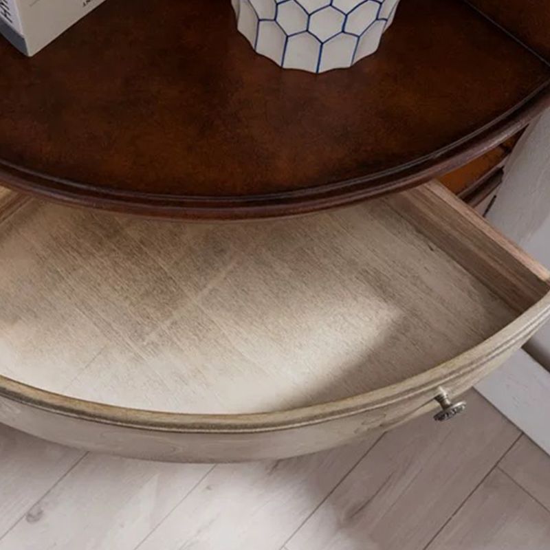 70.9" Tall Distressed Wood Corner Cabinet 1 - Drawers and 2 - Door Chest Clearhalo 'Cabinets & Chests' 'cabinets_chests' 'furn' 'furn_cabinets_chests' 'Furniture' 'Living Room Furniture' 1200x1200_564068c9-b417-4539-87bc-29c7d8719905