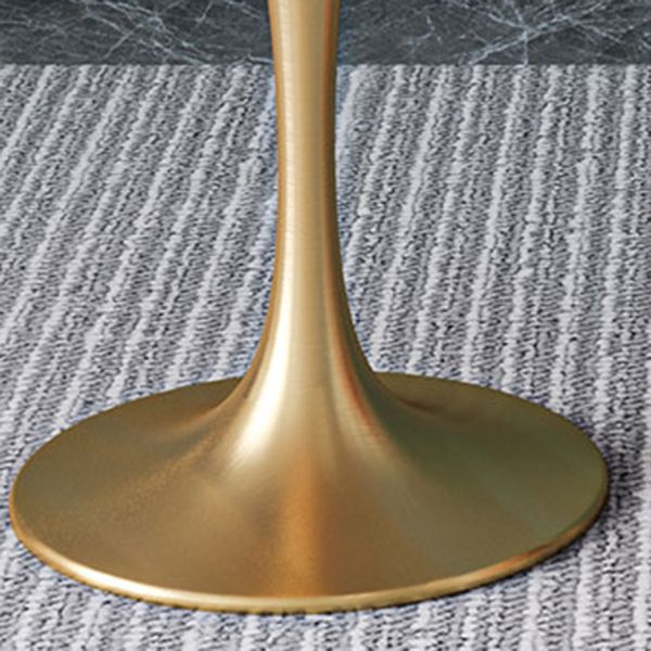 グラムスタイルのダイネットセット1/3/4/5 PCSダイニングチェア付きラウンドストーンダイナーテーブル