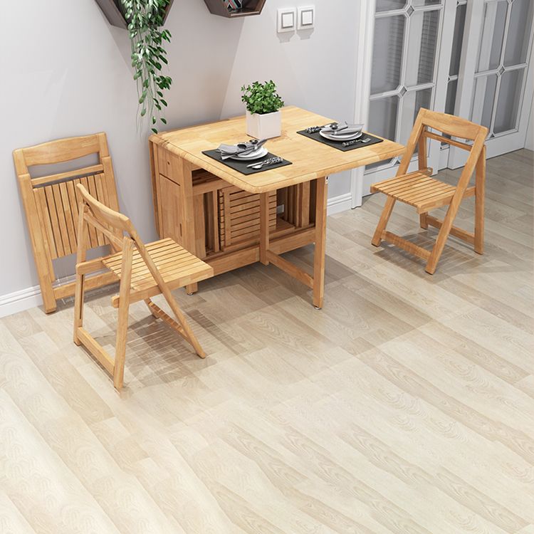 51'' Foldable Rubber Wood Table Medieval Modern Rectangle Table with Storage (only table) Clearhalo ' dining_table' 'Dining Tables & Seating' 'Dining Tables' 'furn' 'furn_dining_table' 'Furniture' 'furniture_dining_table' 'Kitchen & Dining Furniture' 'kitchen&dining_furn' 'kitchen' 'kitchen_dining_table' 1200x1200_56421648-6fab-4552-b8cb-34ca5c9c66d7