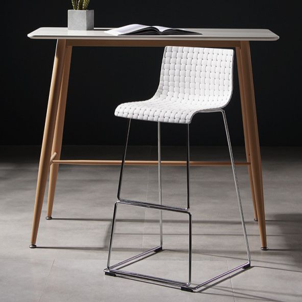Modern Bar-stool Plastic Counter Bar Stool with Metal Legs for Kitchen Clearhalo 'Bar Furniture' 'Bar Stools' 'bar_stools' 'Furniture' 'furniture_bar_stools' 'Kitchen & Dining Furniture' 1200x1200_5643981a-d1d6-47fb-a6dd-6110b816d443