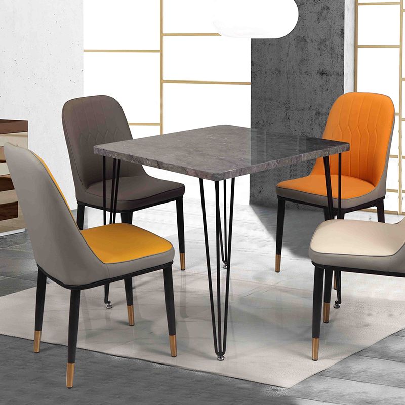 Industrial Style Square Dining Table 4 Legs Dining Site Table for Dining Room Clearhalo ' dining_table' 'Dining Tables & Seating' 'Dining Tables' 'furn' 'furn_dining_table' 'Furniture' 'furniture_dining_table' 'Kitchen & Dining Furniture' 'kitchen&dining_furn' 'kitchen' 'kitchen_dining_table' 1200x1200_56439884-d106-4e55-90ff-3f9da56de674