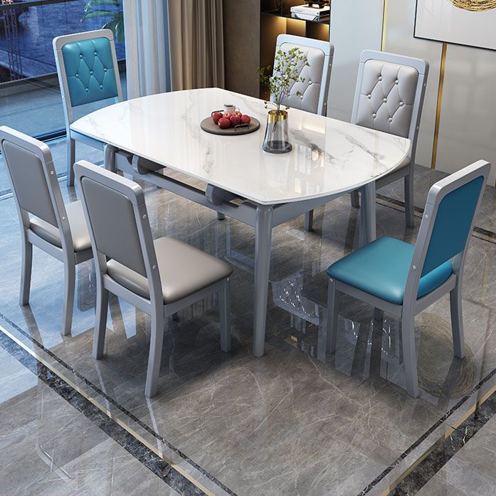 Moderne getufte eetkamerstoel Open rug zonder armloze stoel voor eetkamer