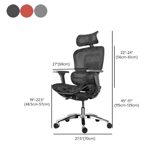 Silla de oficina de diapositivas moderna silla de escritorio de altura de asiento ajustable con espalda transpirable