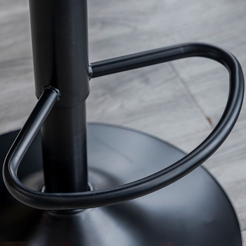 Contemporary Swivel Adjustable Height Stool Matte Finish Leather Barstool Clearhalo 'Bar Furniture' 'Bar Stools' 'bar_stools' 'furn' 'furn_bar_stools' 'Furniture' 'furniture_bar_stools' 'Kitchen & Dining Furniture' 1200x1200_5645cc0b-b7f8-42e5-b6e5-372d41dc4de9