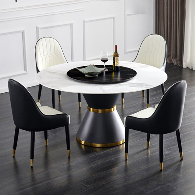 Contemporary Side Chair Upholstered Armless Faux Leather Dining Chairs Clearhalo 'Dining Chairs' 'Dining Tables & Seating' 'dining_chair' 'furn' 'furn_dining_chair' 'Furniture' 'Kitchen & Dining Furniture' 1200x1200_5646c52c-e7fd-4ff6-b918-e06b16583ea1