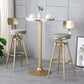 Glam Rectangle Faux Marble Bar Dining Table Gold Indoor Bistro Table with Trestle Pedestal Clearhalo 'Bar Furniture' 'Bar Tables' 'bar_tables' 'furn' 'furn_bar_tables' 'Furniture' 'furniture_bar_tables' 'Kitchen & Dining Furniture' 'kitchen&dining_furn' 'kitchen' 1200x1200_56470289-35b5-4719-982f-3cbc86096da0