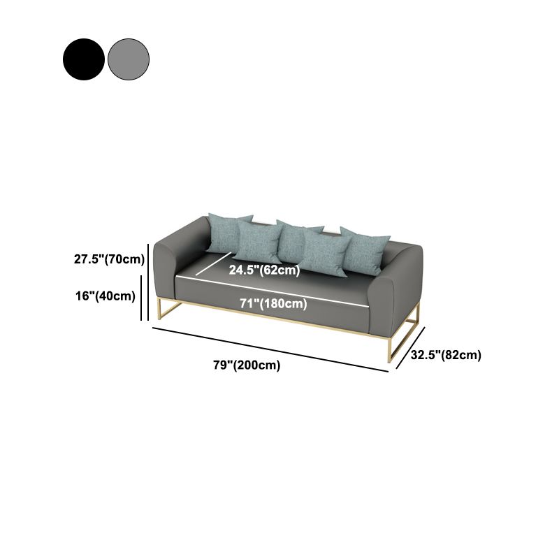 Divano a cornice dorata con cuscino posteriore e braccio di smoking per l'appartamento
