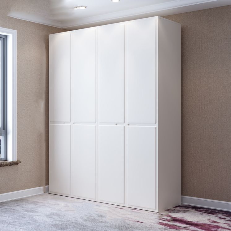 Engineered Wood Wardrobe Cabinet with Garment Rod Modern Wardrobe Closet