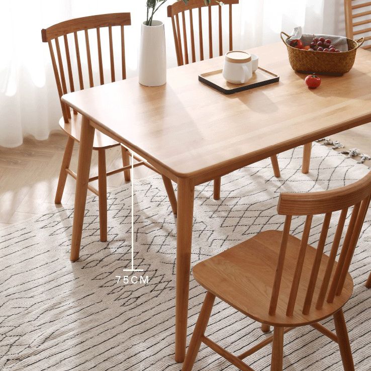 Modern Style 4 Legs Dining Table Solid Wood Dining Room Collection for Indoor Clearhalo ' dining_table' 'Dining Tables & Seating' 'Dining Tables' 'furn' 'furn_dining_table' 'Furniture' 'furniture_dining_table' 'Kitchen & Dining Furniture' 'kitchen&dining_furn' 'kitchen' 'kitchen_dining_table' 1200x1200_564927ce-63b7-4926-bf3b-b2b5db98e823
