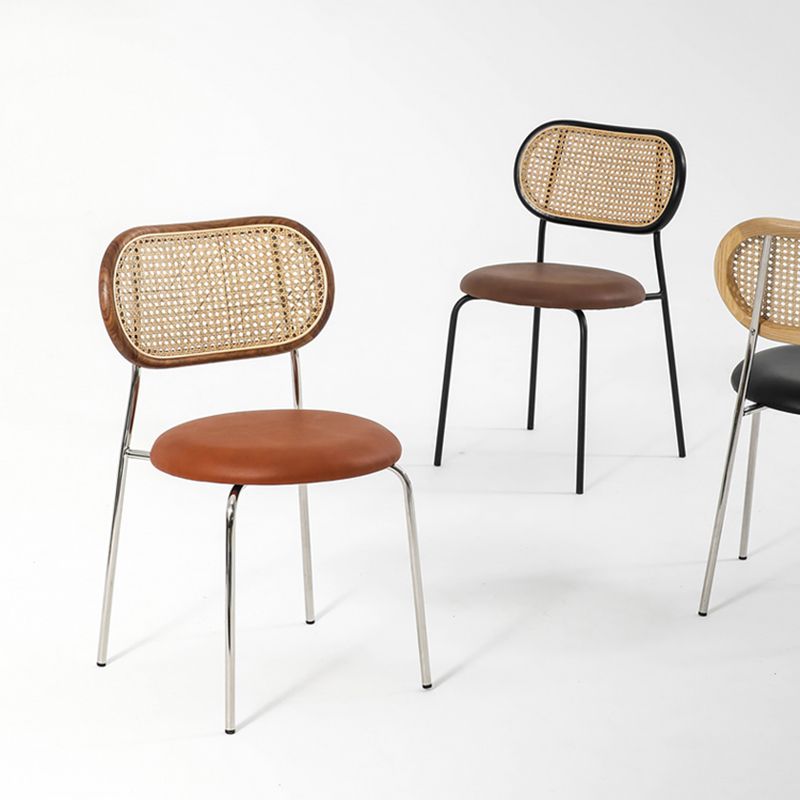 Contemporary Style Metal Chairs Sets Dining Room Open Back Side Chairs Clearhalo ' kitchen&dining_furn' 'Dining Chairs' 'Dining Tables & Seating' 'dining_chair' 'furn' 'furn_dining_chair' 'Furniture' 'furniture_dining_chair' 'Kitchen & Dining Furniture' 'kitchen' 1200x1200_564946ca-54ae-4816-bf2a-e93daa7e7da7