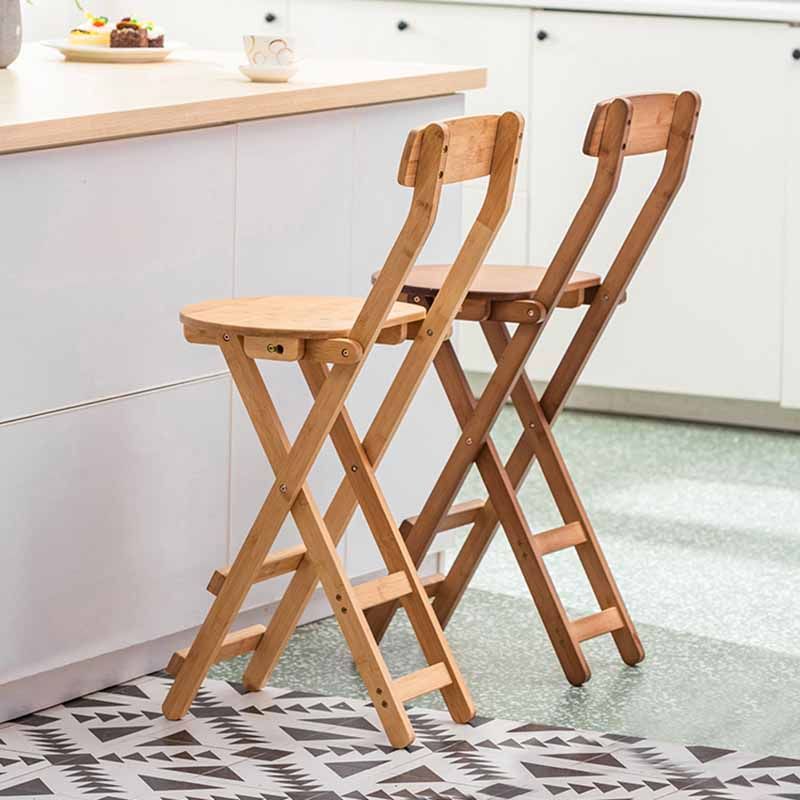 Nordic Style Armless Wood Barstools Folding Counter Stools for Dinning Room Clearhalo 'Bar Furniture' 'Bar Stools' 'bar_stools' 'furn' 'furn_bar_stools' 'furniture_bar_stools' 'Kitchen & Dining Furniture' 'kitchen&dining_furn' 'kitchen' 'kitchen_furn' Furniture' 1200x1200_564b5502-0846-4ae2-8275-0ddf23fc826b
